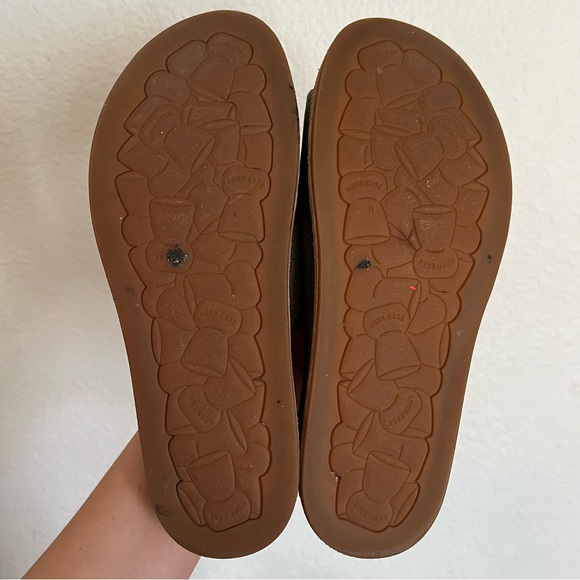 Kork Ease Tutsi Sandals Womens Olive Green Leather Slip On Slides Cork Shoe 8M - Picture 8 of 14